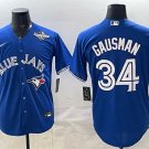 Toronto Blue Jays #34 Kevin Gausman Royal 2025 World Series Cool Base Stitched Jersey