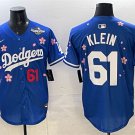 Los Angeles Dodgers #61 Will Klein Royal 2025 World Series Patch Tokyo Series Jersey