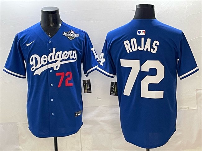 Los Angeles Dodgers #72 Miguel Rojas Royal 2025 World Series Patch Jersey