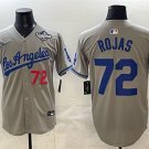 Los Angeles Dodgers #72 Miguel Rojas Gray 2025 World Series Patch Jersey