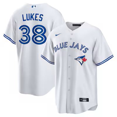 Nathan Lukes Toronto Blue Jays Nike Home Baseball White Jersey