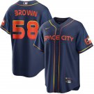 Houston Astros #58 Hunter Brown Navy City Connect Edition Jersey
