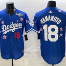 Los Angeles Dodgers #18 Yoshinobu Yamamoto Royal 2025 World Series Jersey