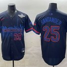 Toronto Blue Jays #25 Anthony Santander Navy 2025 World Series City Jersey