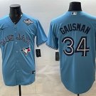 Toronto Blue Jays #34 Kevin Gausman Blue 2025 World Series Cool Base Stitched Baseball Jersey