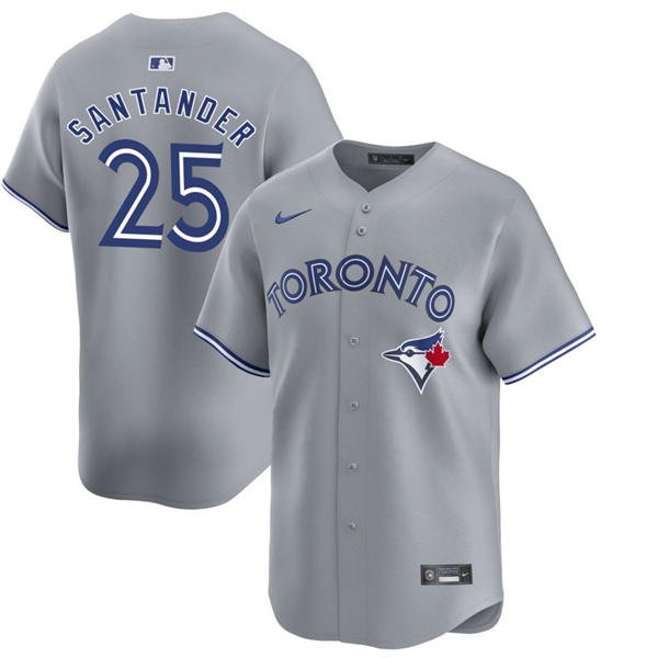 Toronto Blue Jays #25 Anthony Santander Nike Gray Road Limited Player Jersey