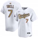 Los Angeles Dodgers #7 Blake Snell 2025 White Gold Collection Limited Jersey
