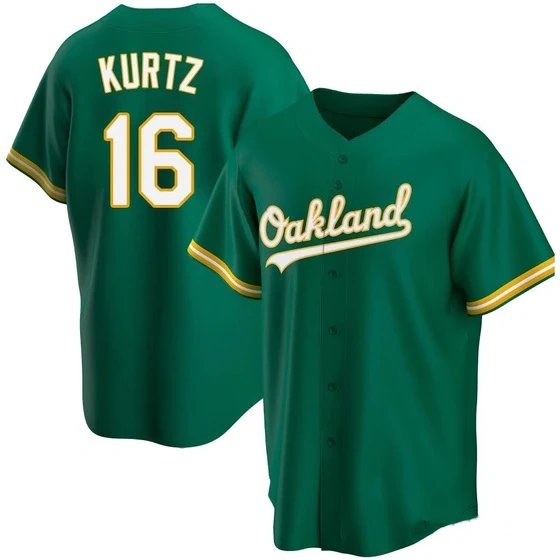 Oakland Athletics #16 Nick Kurtz Green Limited Stitched Jersey