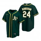 OAK #24 Rickey Henderson Retro stitched jersey green