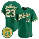 Oakland Athletics #23 Shea Langeliers Green 2024 Limited With Patch Jersey