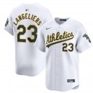 Oakland Athletics #23 Shea Langeliers White Home Limited Stitched Jersey