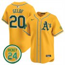 Oakland Athletics #20 Zack Gelof Gold Yellow Limited With Patch Jersey