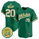 Oakland Athletics #20 Zack Gelof Green 2024 Limited With Patch Jersey
