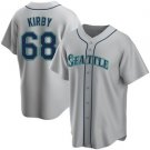 Seattle Mariners #68 George Kirby Gray Limited Stitched Baseball Jersey