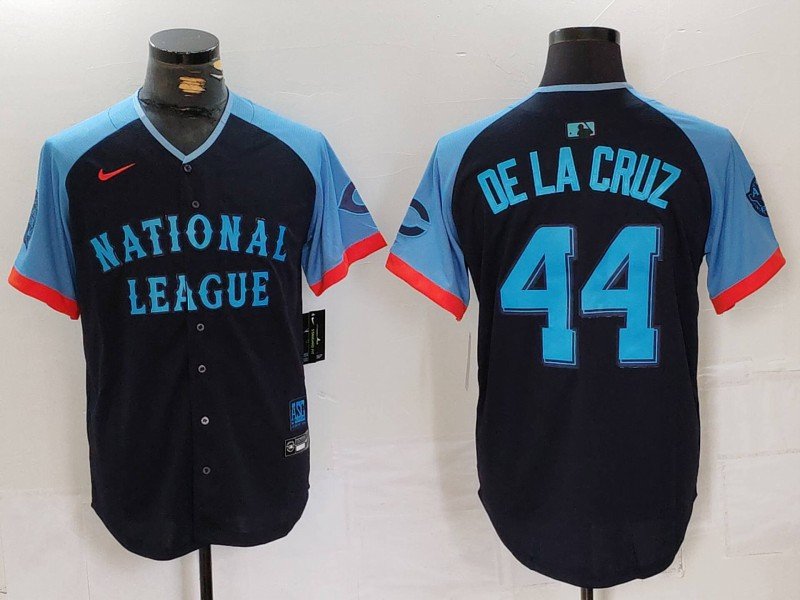 CIN #44 Elly De La Cruz Navy 2024 All Star Limited Stitched Jersey
