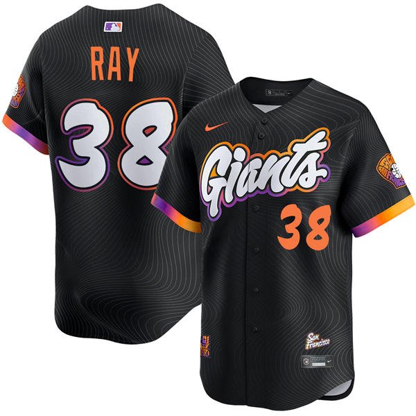 San Francisco Giants #38 Robbie Ray Nike Anthracite 2025 City Connect 2.0 Limited Player Jersey