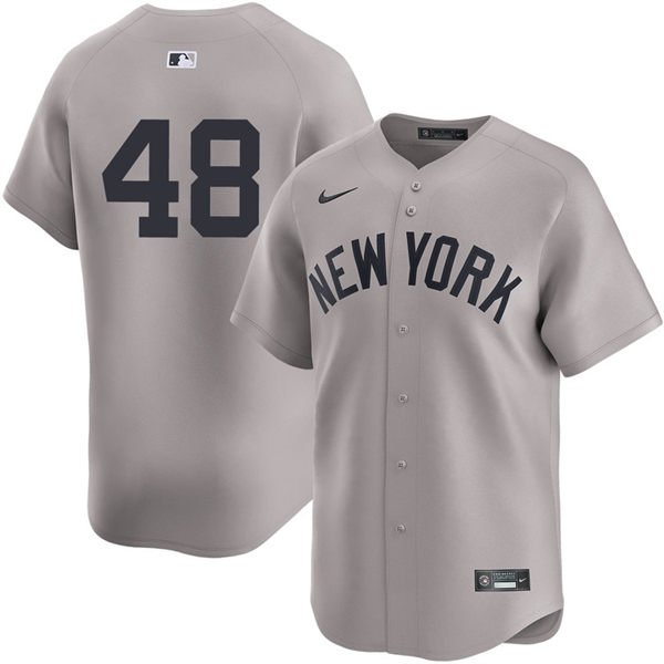 New York Yankees #48 Paul Goldschmidt Nike Gray Away Limited Player Jersey