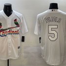 St. Louis Cardinals #5 Albert Pujols White Cool Base Stitched Baseball Jersey