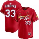 St. Louis Cardinals #33 Brendan Donovan Red 2024 City Connect Stitched Jersey