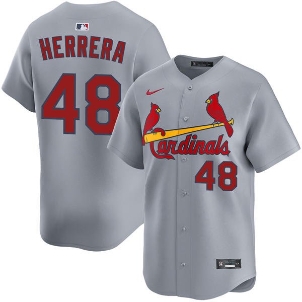 St. Louis Cardinals #48 Ivan Herrera Nike Gray Road Limited Player Jersey