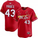 St. Louis Cardinals #43 Pedro Pages Nike Red 2024 City Connect Limited Jersey