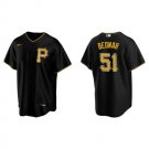 Pittsburgh Pirates #51 David Bednar Nike Black Alternate Team Logo Coolbase Jersey