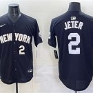 New York Yankees #2 Derek Jeter Black Limited Stitched Baseball Jersey