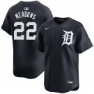 Detroit Tigers #22 Parker Meadows Nike Navy White Alternate Limited Player Jersey