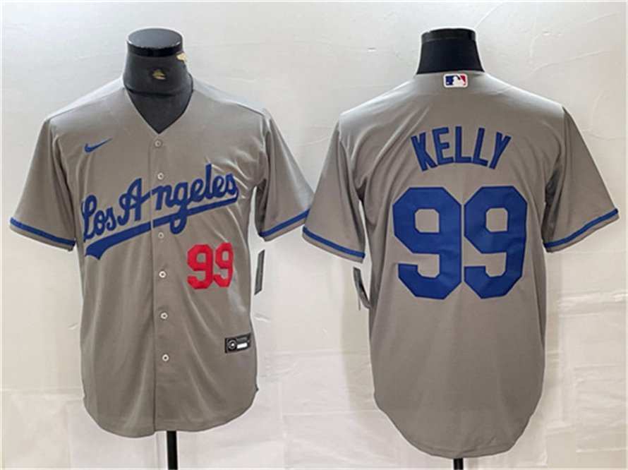 Los Angeles Dodgers #99 Joe Kelly Cool Baseball Jersey Gray