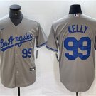 Mens womens youth Los Angeles Dodgers #99 Joe Kelly Cool Baseball Jersey Gray