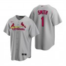 STL #1 Ozzie Smith Cool Base Road Jersey gray