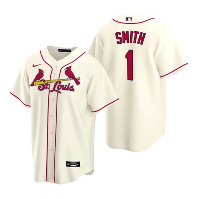 STL #1 Ozzie Smith Cool Base Jersey Cream