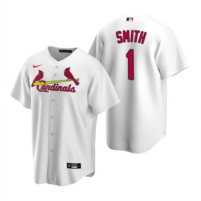 STL #1 Ozzie Smith Cool Base Jersey White