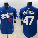 Los Angeles Dodgers #47 Ben Rortvedt Royal 2025 World Series Champions Stitched Baseball Jersey