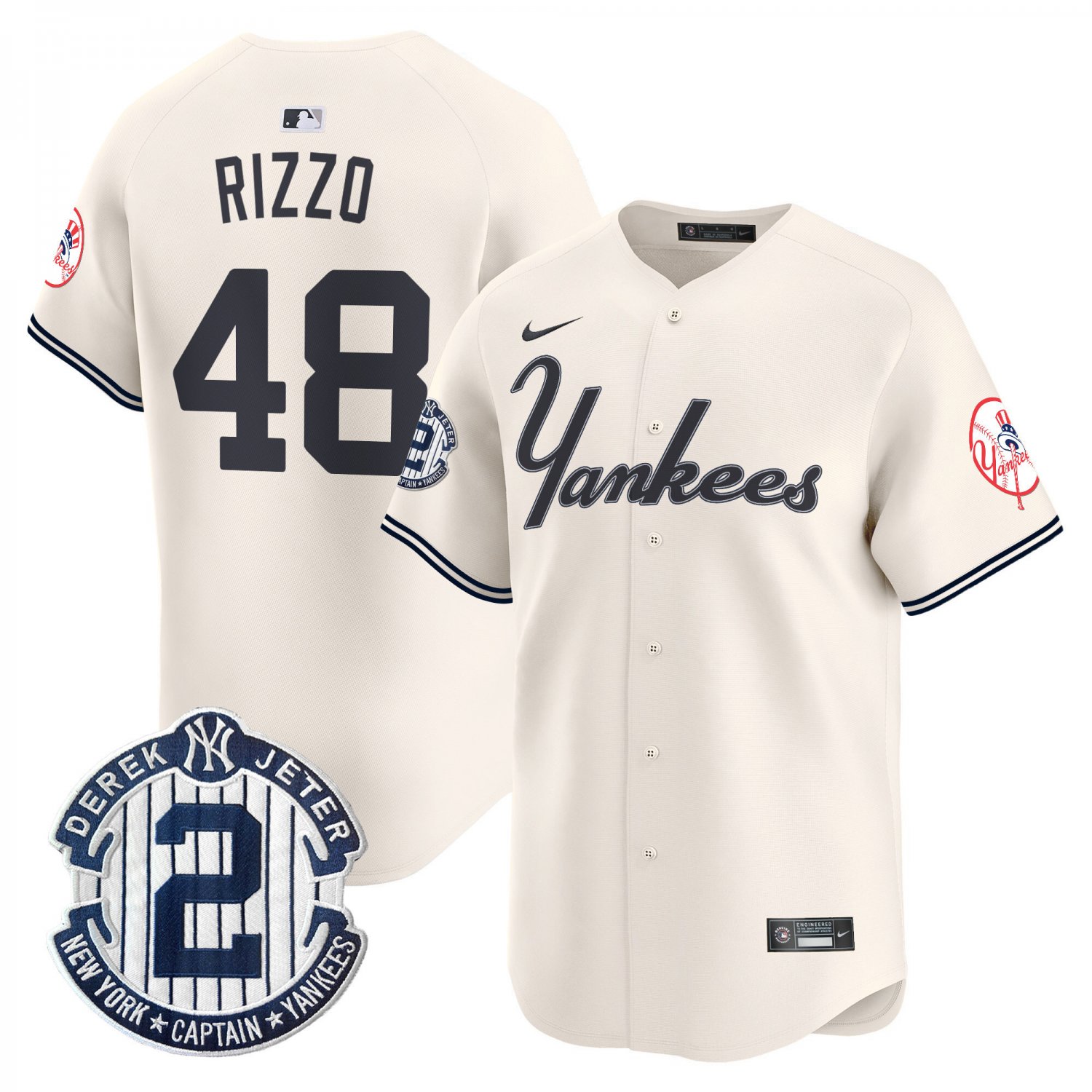 Anthony Rizzo New York Yankees Throwback Vapor Premier Limited Cream Jersey
