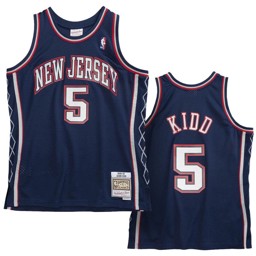 Men's Nets #5 Jason Kidd Throwback Basketball AU Jersey Black