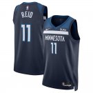 Men's Youth Timberwolves #11 Naz Reid Basketball Jersey Navy Blue
