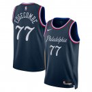 76ers #77 VJ Edgecombe City Edition Stitched Jersey Navy 2025-26