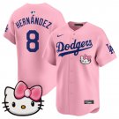2025 Los Angeles Dodgers #8 Enrique Hernández Pink Hello Kitty Vapor Limited Stitched Jersey