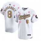 Los Angeles Dodgers #8 Enrique Hernández White 2025 Tokyo Series Limited Stitched Jersey