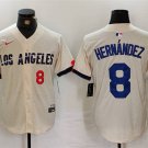 Los Angeles Dodgers #8 Enrique Hernández Number Cream 2024 City Connect Jersey