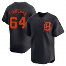 Mens Detroit Tigers #64 Kyle Finnegan Nike Navy Orange Limited Player Jersey