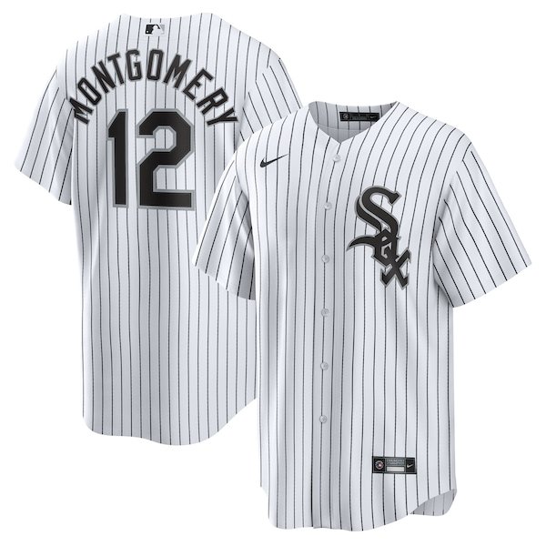 Men's Chicago White Sox #12 Colson Montgomery White Cool Base Stitched Jersey
