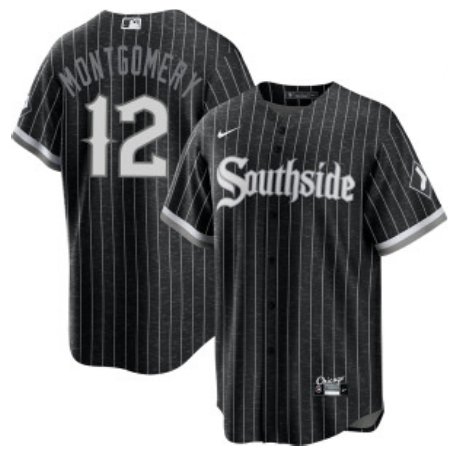 Men's Chicago White Sox #12 Colson Montgomery City Connect Cool Base Jersey