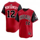 Men's Chicago White Sox #12 Colson Montgomery Red Black 2025 City Jersey