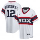Men's Chicago White Sox #12 Colson Montgomery White Cool Base Stitched Jersey