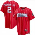 Miami Marlins #2 Jazz Chisholm Jr. Nike Red MLB City Connect Jersey