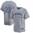 Mens Toronto Blue Jays #22 Ernie Clement Nike Gray Road Limited Player Jersey