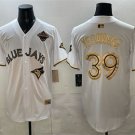 Men's Toronto Blue Jays #39 Trey Yesavage White Gold 2025 American League Jersey