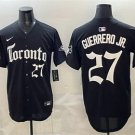 Men's Toronto Blue Jays #27 Vladimir Guerrero Jr Black Gothic North Edition Limited Jersey
